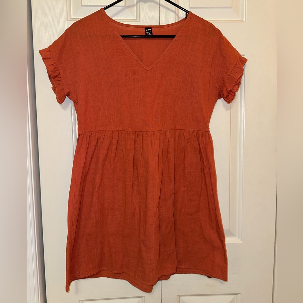 Burnt Orange Mini Dress